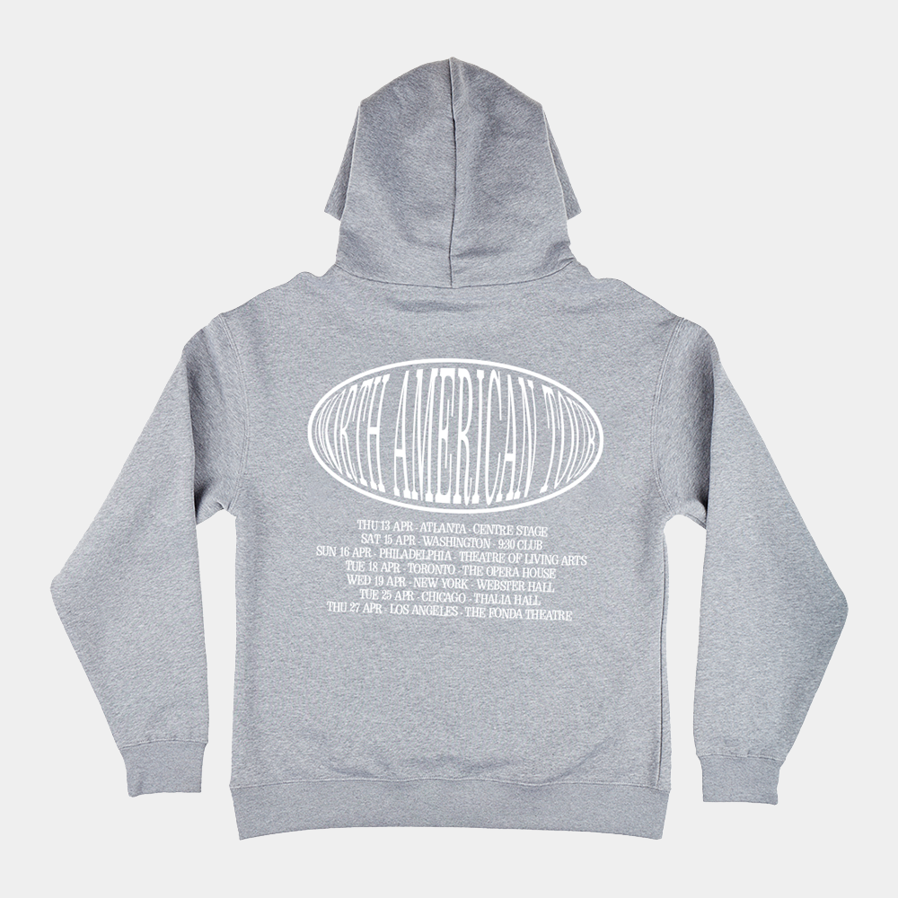 North America Tour Hoodie: Heather Grey Back