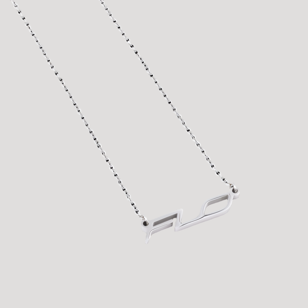 FLOGO SILVER NECKLACE